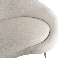 Soffa svängd 255 cm beige