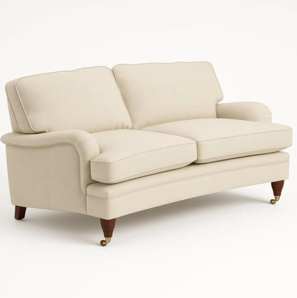 Soffa svängd 3-sits 195 cm - Beige - Howard Luxor