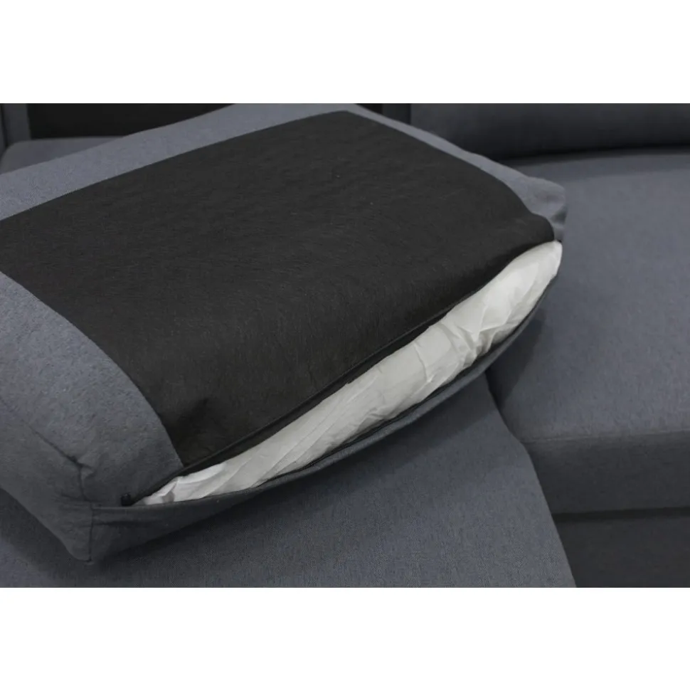 Soffa u-soffa 309 cm mörkgrått tyg - Solna + Fläckborttagare för möbler