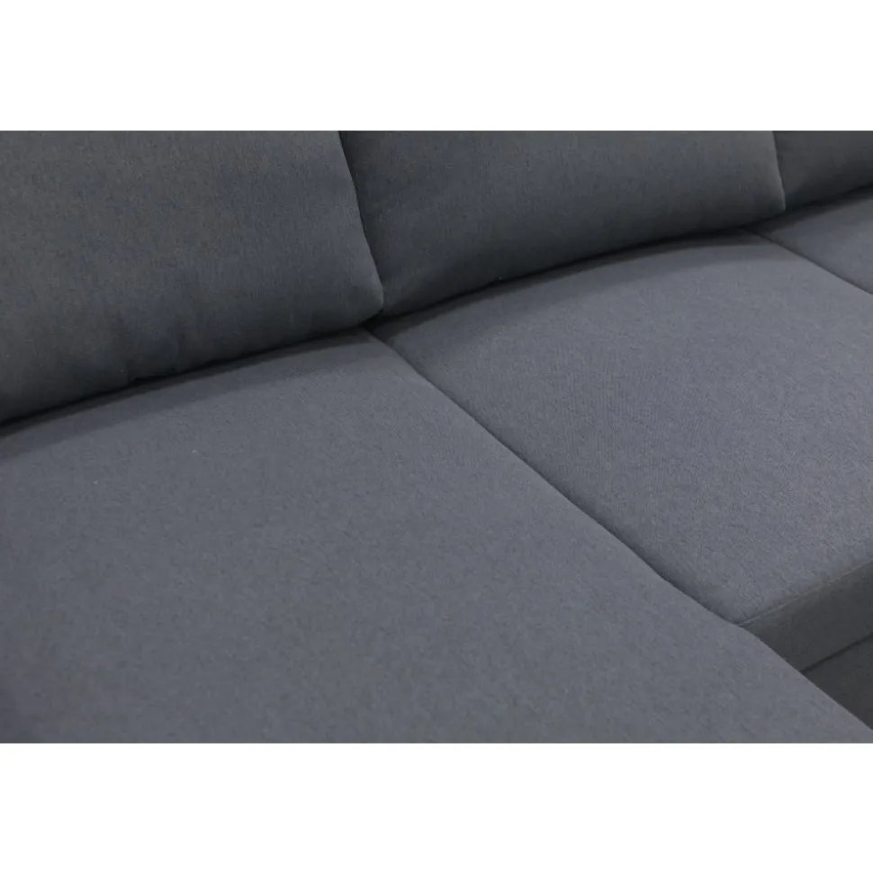 Soffa u-soffa 309 cm mörkgrått tyg - Solna + Textilrengöring för möbler