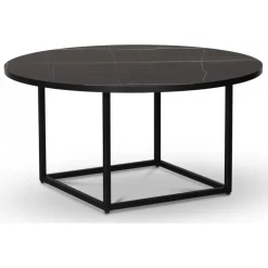 Soffbord Ø90 cm - Svart marmor (Exklusive laminat)