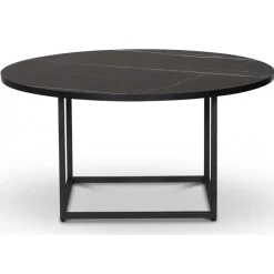 Soffbord Ø90 cm - Svart marmor (Exklusive laminat)