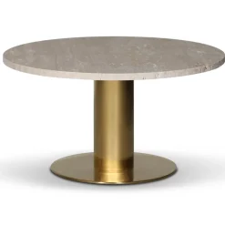 soffbord Ø85 runt travertin kalksten