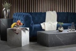 Soffbord 100 x 60 cm - Svart marmor (Laminat)