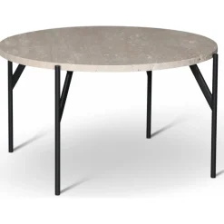 Soffbord beige stenskiva 85 cm