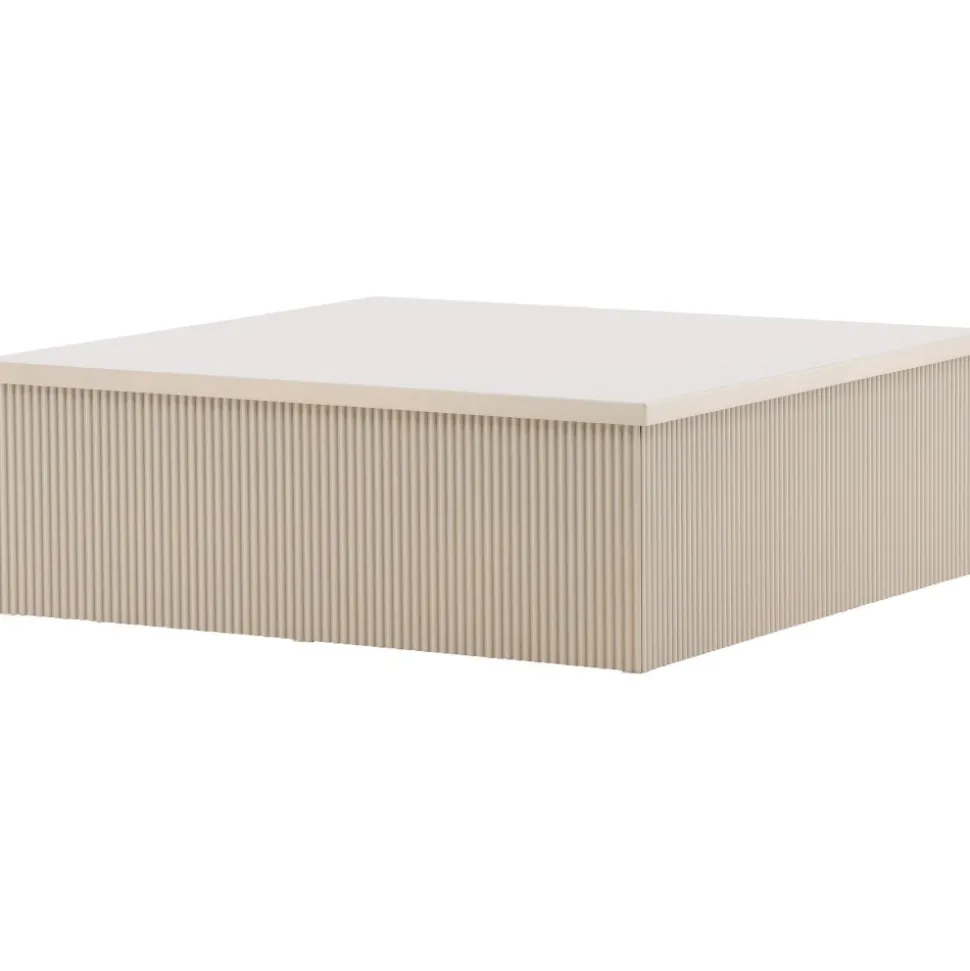Soffbord beige 90x90 cm - Lennox
