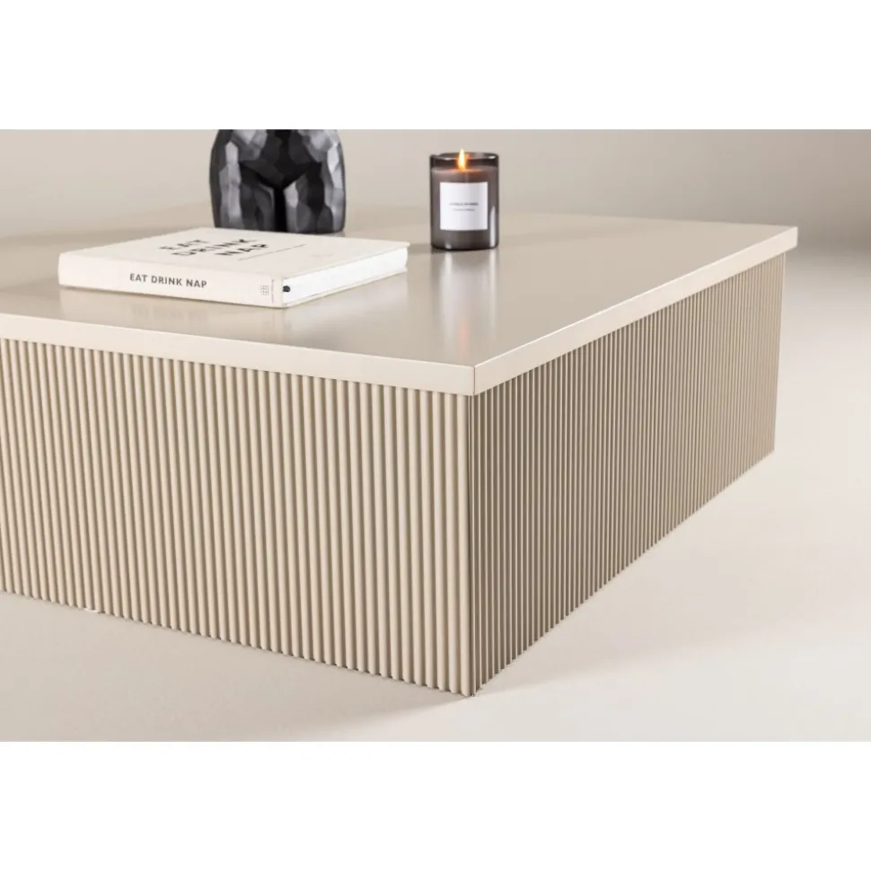 Soffbord beige 90x90 cm - Lennox