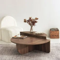 Soffbord i Valnöt 90 x 90 cm - Podium