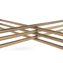 Soffbord Jenelle i svart/guld - Ø80 cm + Möbeltassar