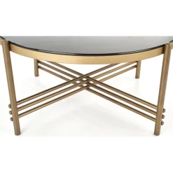 Soffbord Jenelle i svart/guld - Ø80 cm