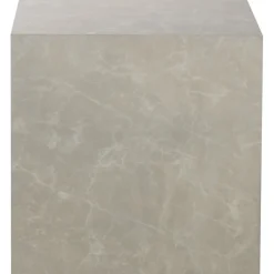 Soffbord kuben 60 x 60 x 60 cm - Beige marmor utseende