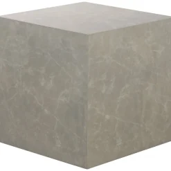 Soffbord kuben 60 x 60 x 60 cm - Beige marmor utseende