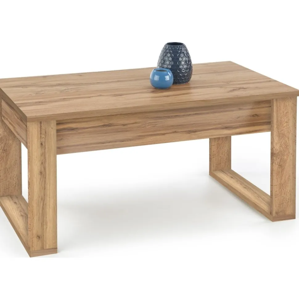 Soffbord med förvaringslådor 110x60 cm ek + Textilrengöring för möbler