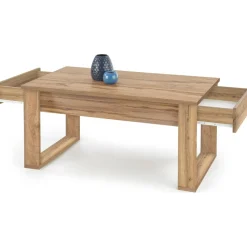 Soffbord med förvaringslådor 110x60 cm ek + Textilrengöring för möbler