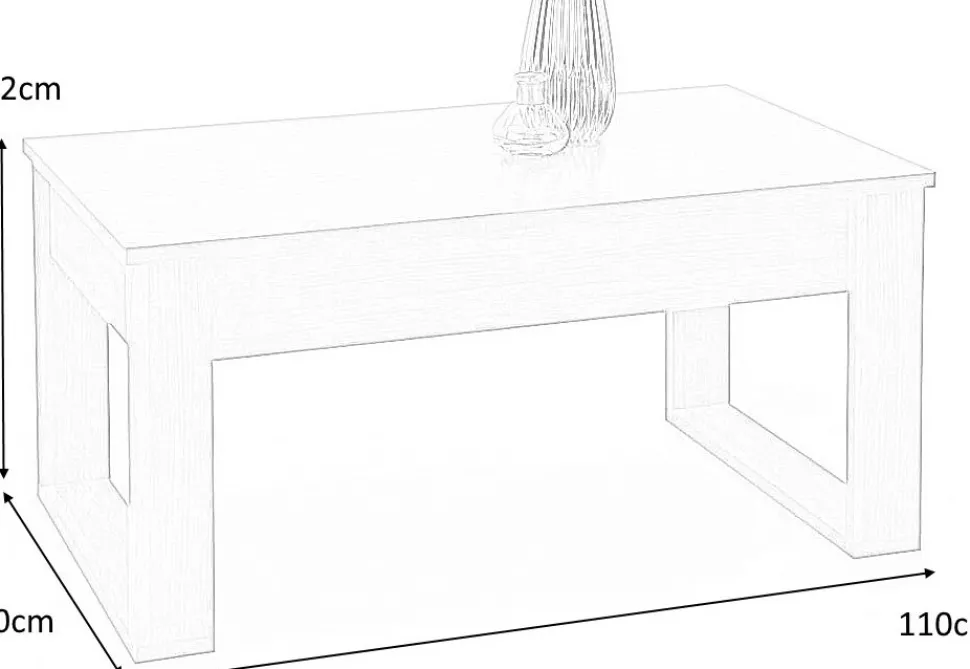 Soffbord med förvaringslådor 110x60 cm ek + Textilrengöring för möbler