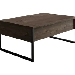 Soffbord valnöt/svart 90 x 60 cm - Lux