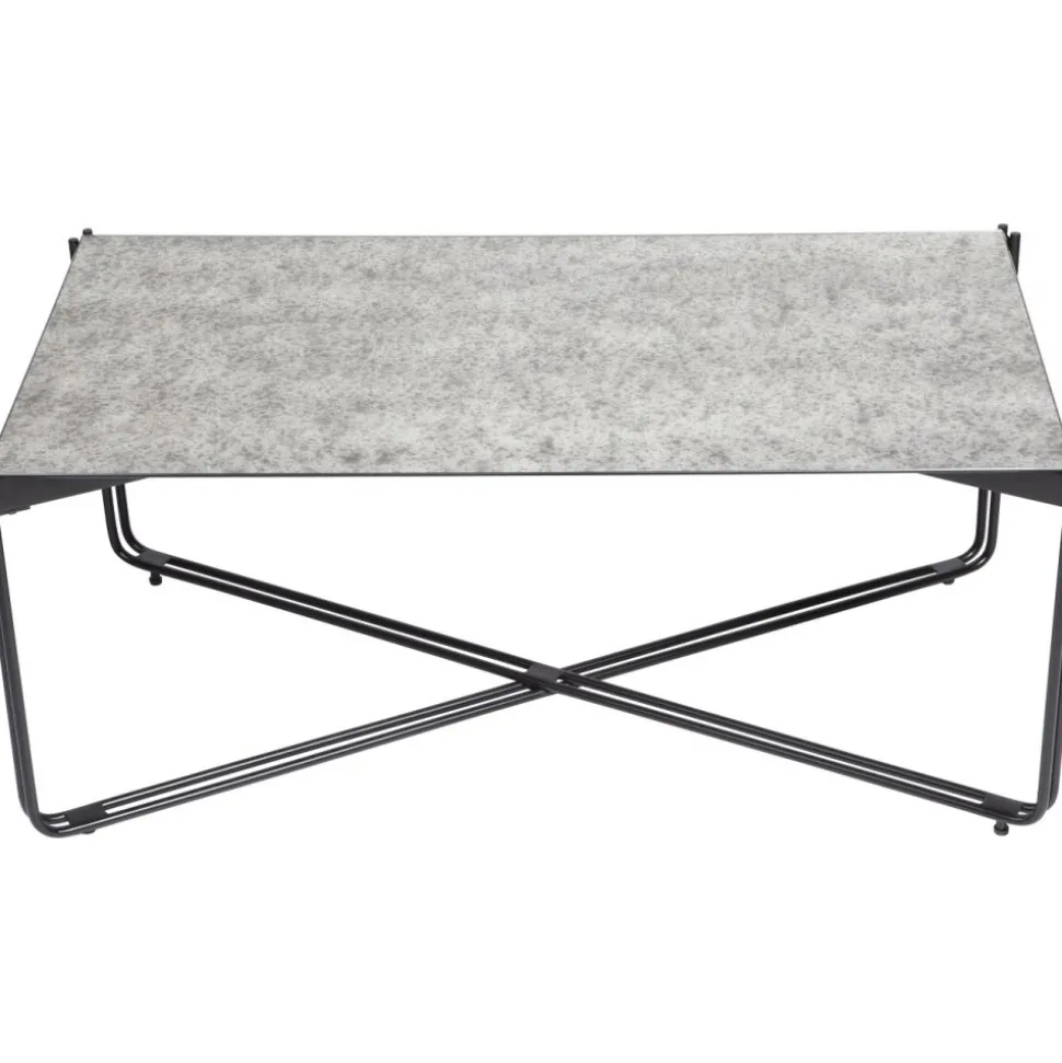 Soffbord 110x60 cm - Antikfärgad spegelglas + Textilrengöring för möbler