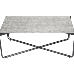 Soffbord 110x60 cm - Antikfärgad spegelglas + Möbeltassar