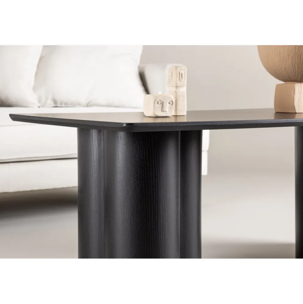 Soffbord 120x60 cm svartbetsat ek - Olivia