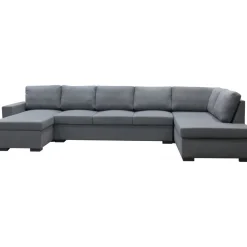 Solna mörkgrå vändbar U-soffa 367 cm + Textilrengöring för möbler