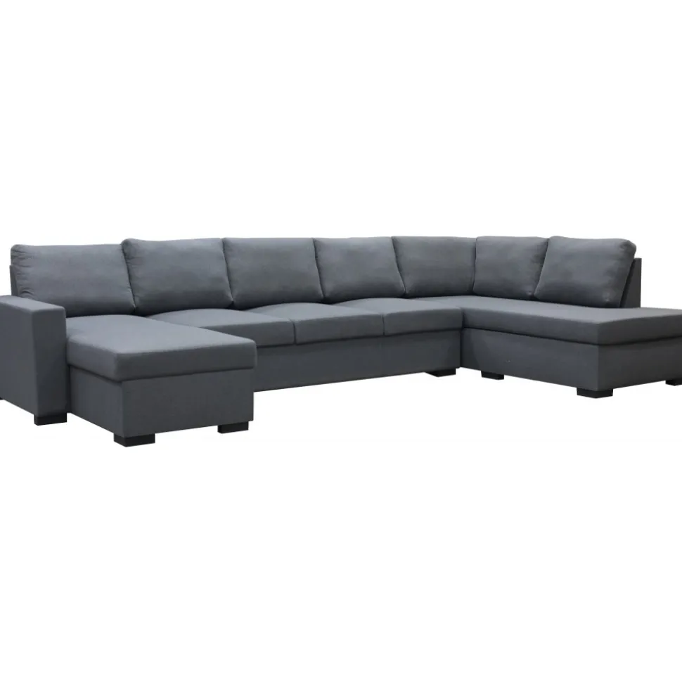 Solna mörkgrå vändbar U-soffa 367 cm