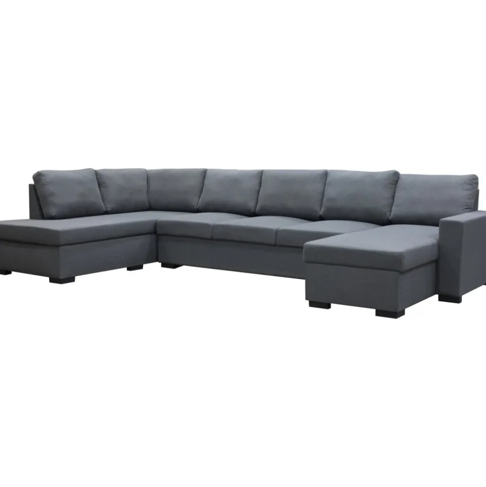 Solna mörkgrå vändbar U-soffa 367 cm