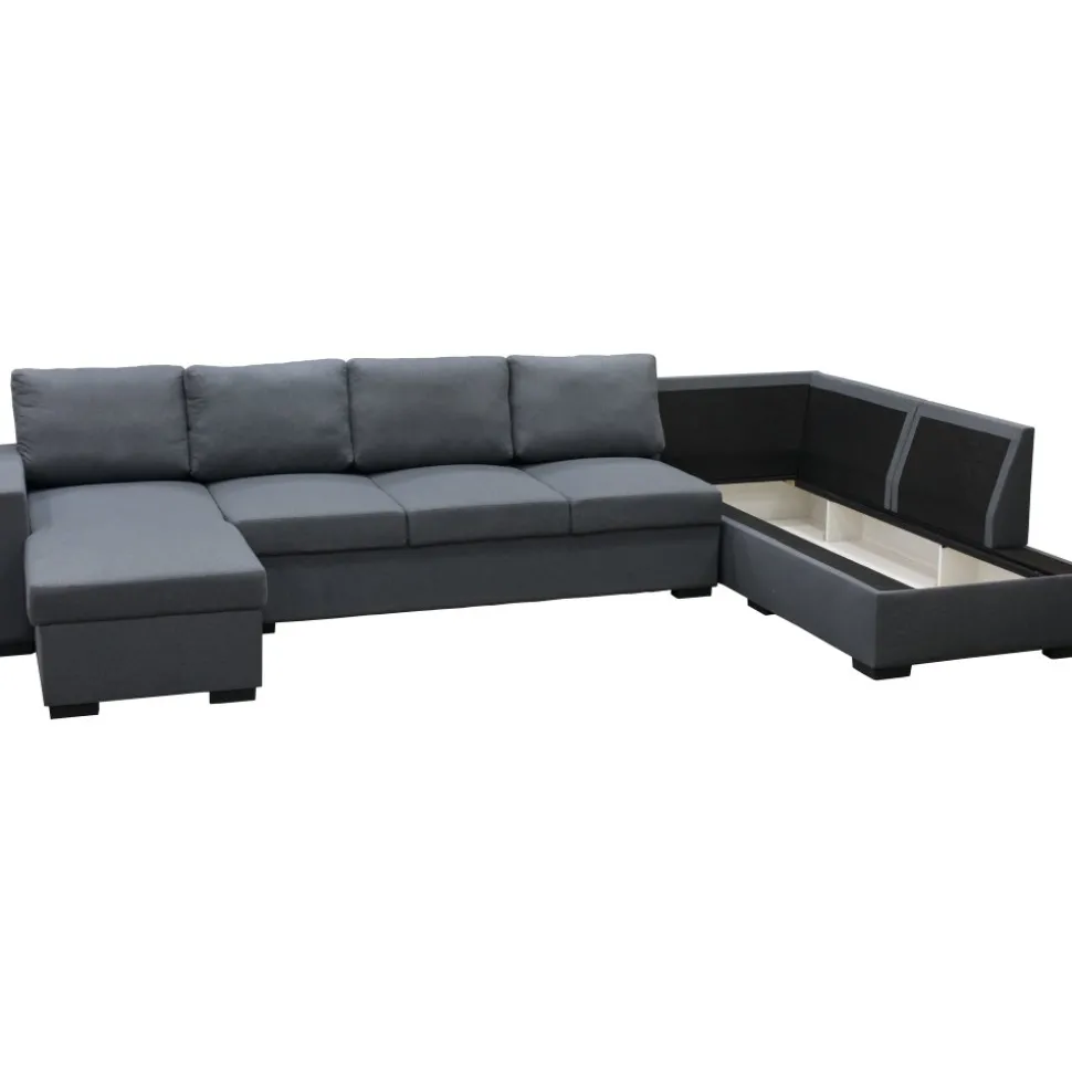 Solna mörkgrå vändbar U-soffa 367 cm