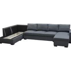 Solna mörkgrå vändbar U-soffa 367 cm