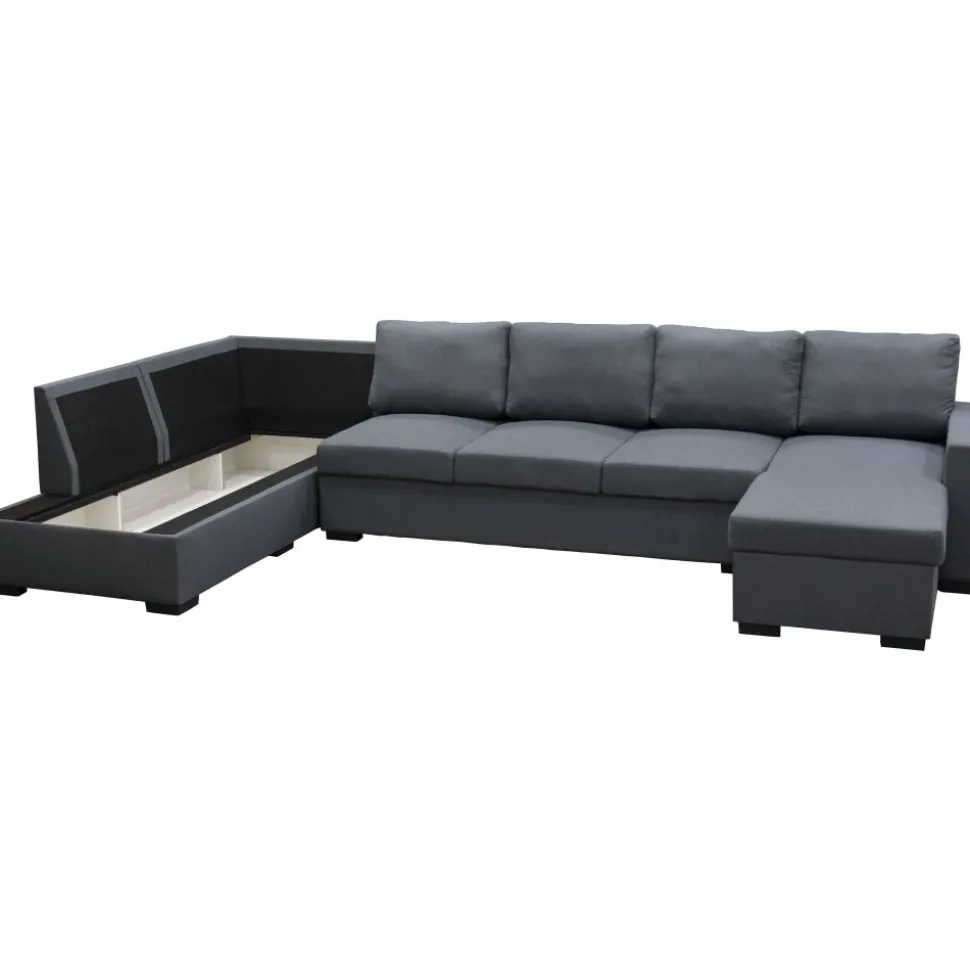 Solna mörkgrå vändbar U-soffa 367 cm