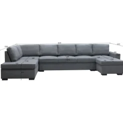 Solna mörkgrå vändbar U-soffa 367 cm