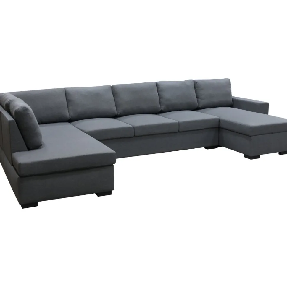 Solna mörkgrå vändbar U-soffa 367 cm