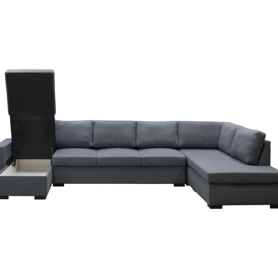 Solna mörkgrå vändbar U-soffa 367 cm