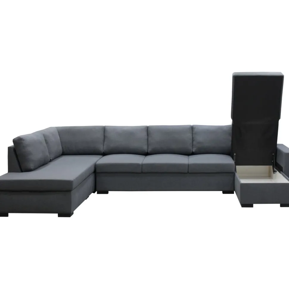 Solna mörkgrå vändbar U-soffa 367 cm