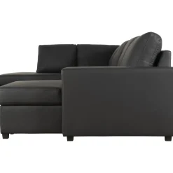 Solna U-soffa i svart PU A3D + Fläckborttagare för möbler