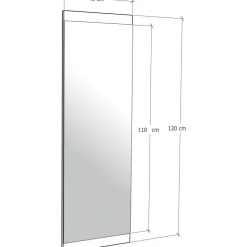 Spegel 120x40 cm + Karta med möbeltassar på köpet!