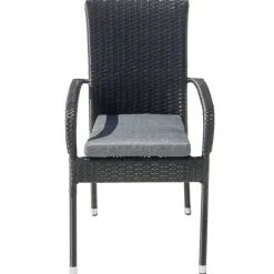 Stapelbar utestol med dyna + Textilskydd för utemöbler