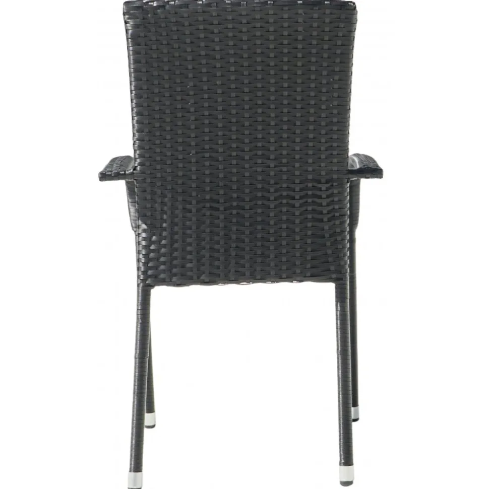 Stapelbar utestol med dyna + Textilskydd för utemöbler