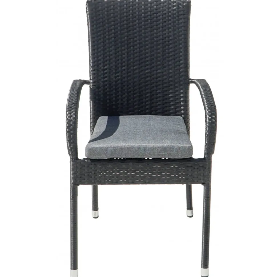 Stapelbar utestol med dyna