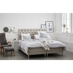 Ställbar säng beige medium - 80x200 cm