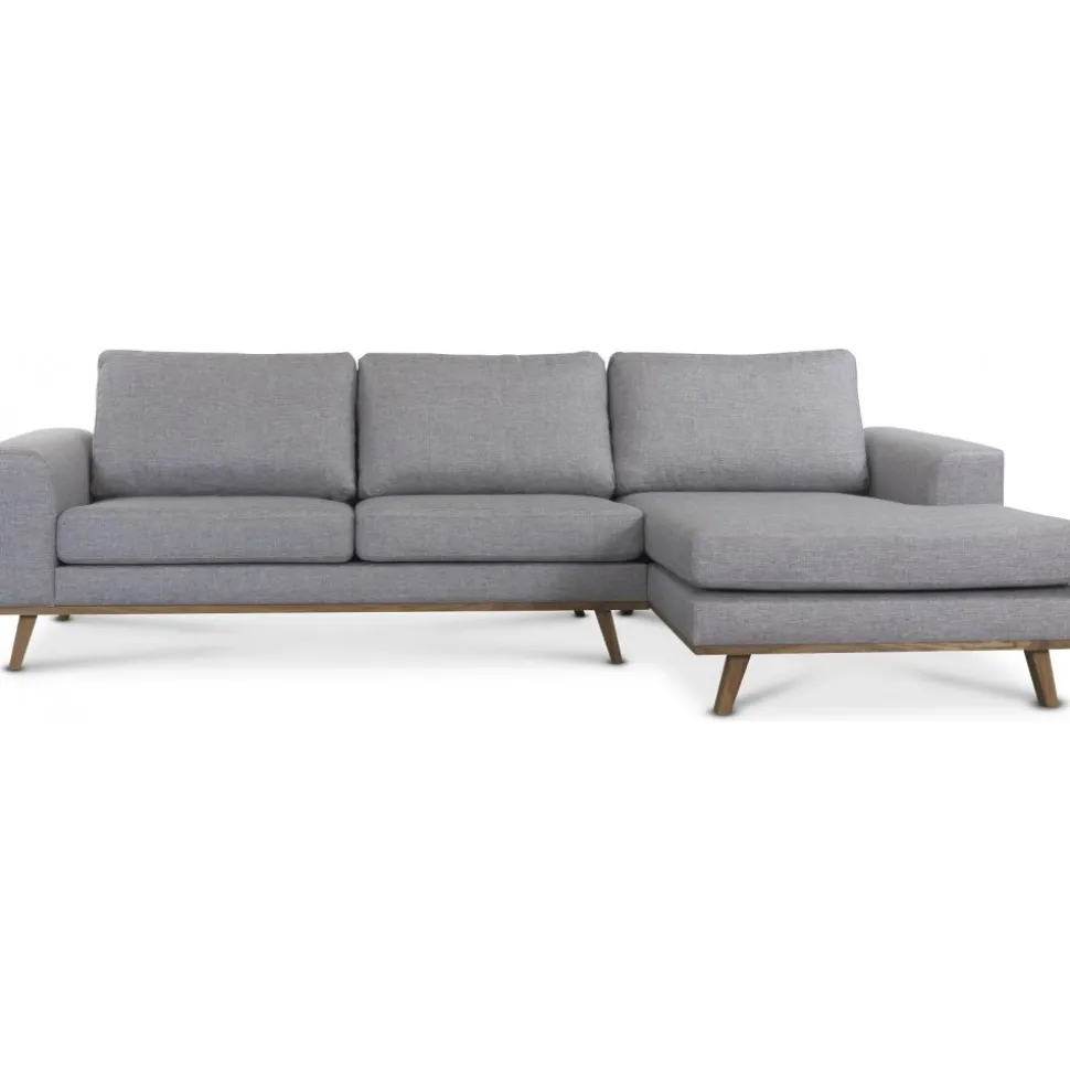 Stockholm Divansoffa Grå/Ek - Höger