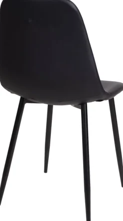 Stockholm matstol i svart konstläder