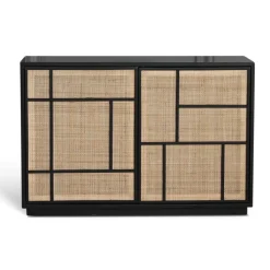 Stockholm skänk med rottingdörrar - 120 cm bred