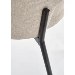 Stol beige med svarta ben - Cadeira + Möbeltassar