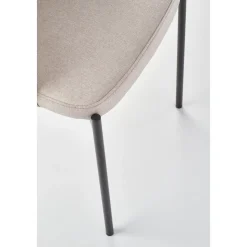 Stol beige med svarta ben - Cadeira