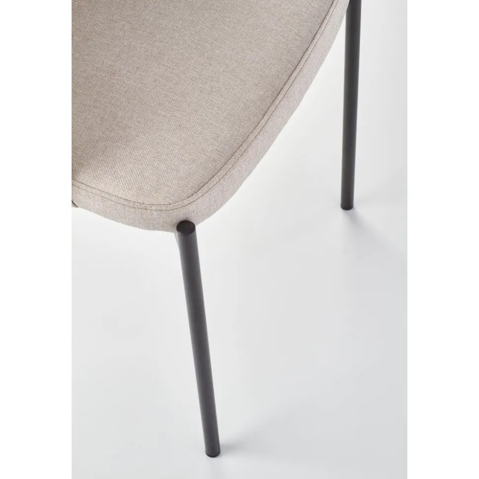 Stol beige med svarta ben - Cadeira