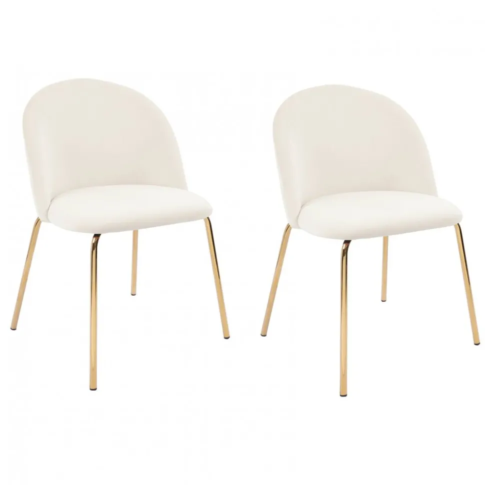 Stol beige sammet guldiga ben - Plaza + Textilrengöring för möbler