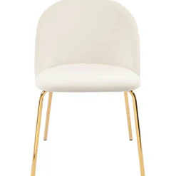 Stol beige sammet guldiga ben - Plaza + Textilrengöring för möbler