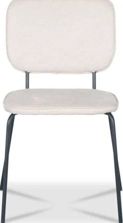 Stol beige tyg med svarta ben