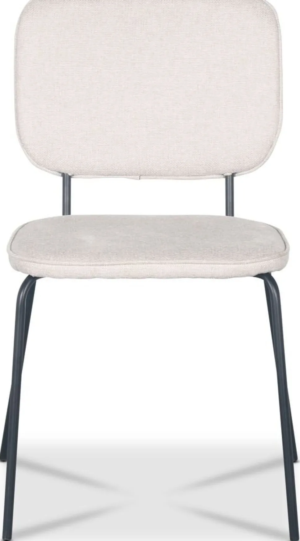 Stol beige tyg med svarta ben