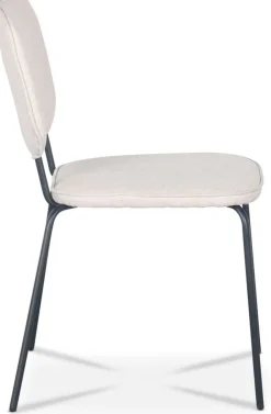 Stol beige tyg med svarta ben